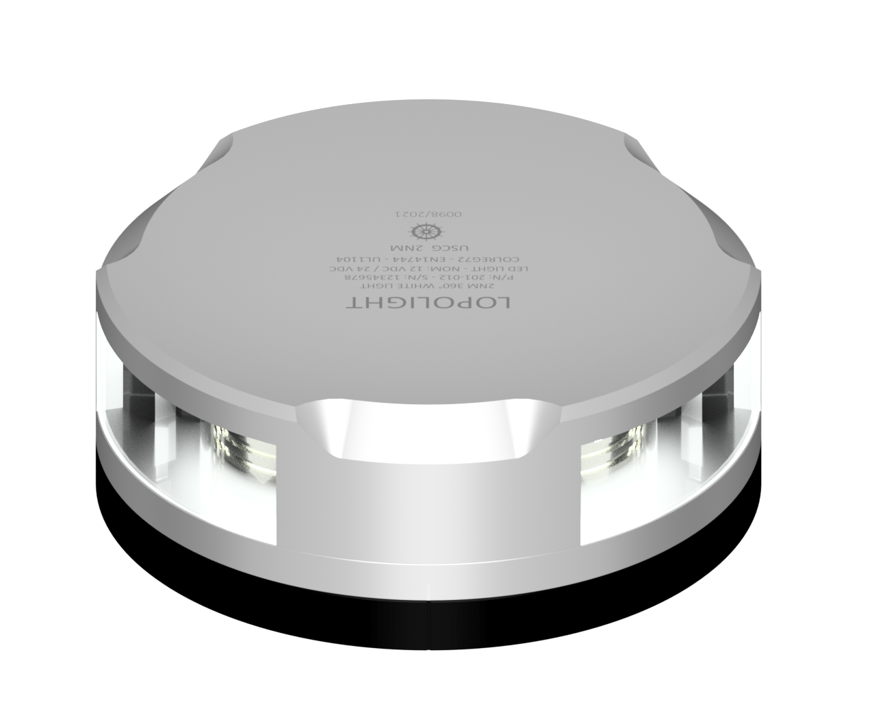 2nm 360° White, silver w/FB base 2nm 360° White, silver w/FB base